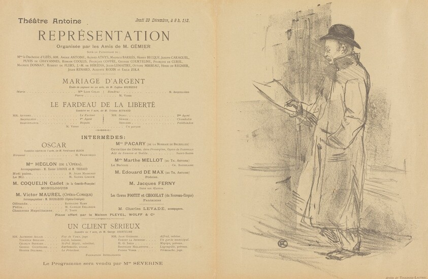 Mariage d'argent; Le Fardeau de la liberté; Un Client sérieux [recto]