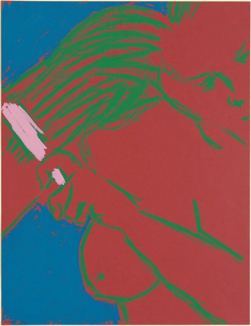 Woman Brushing Her Hair