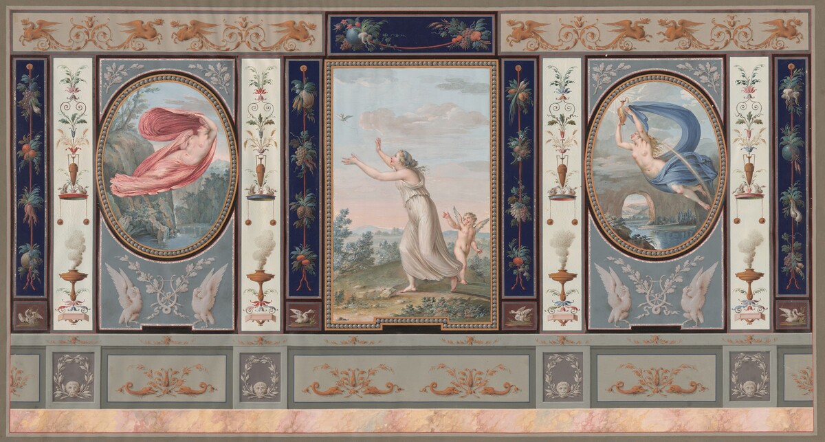 Elaborate Wall Decoration with Endymion and Hebe