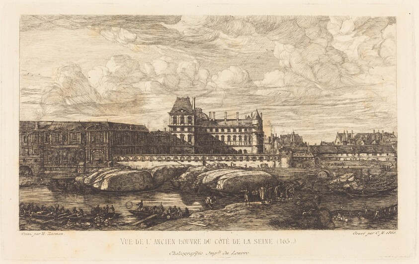 L'ancien Louvre d'après une peinture de Zeeman, 1651 (The Old Louvre, from a Painting by Zeeman, 1651)
