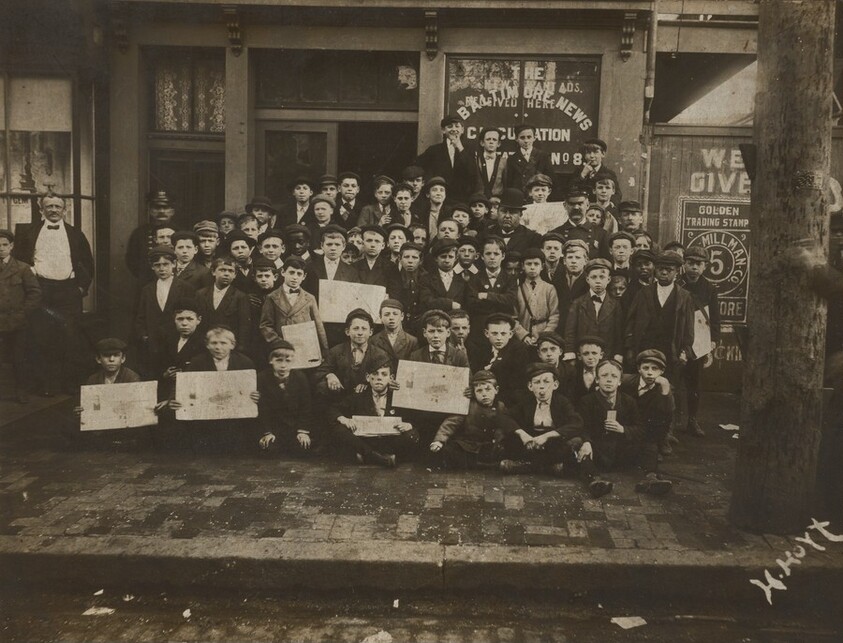 Newspaper Boys for "The Baltimore News"