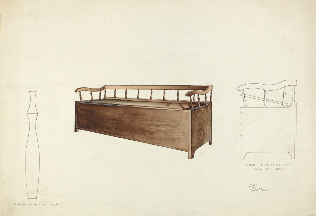 Spindle Settee Chest