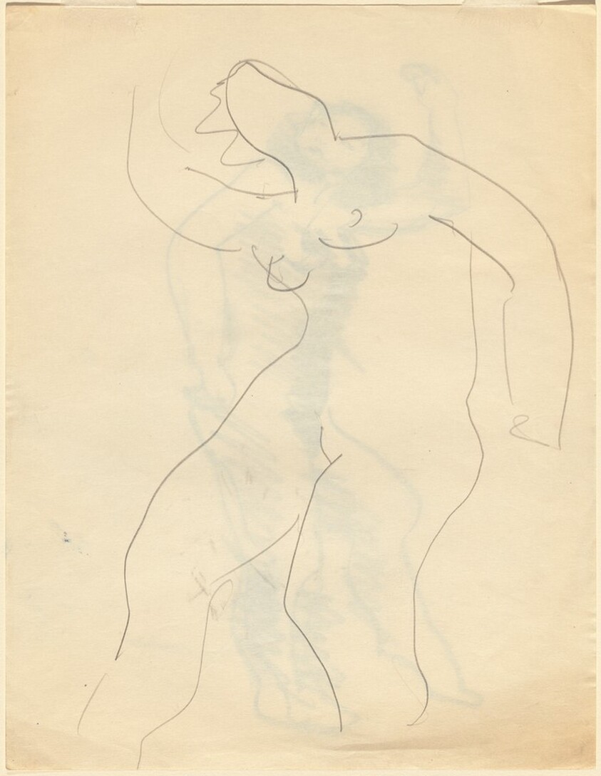 Study of Standing Female Nude [verso]