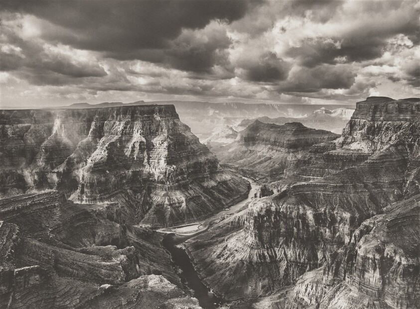 The confluence of the Colorado and the Little Colorado from the Navajo territory. The Grand Canyon National Park begins after this junction. Utah. USA.