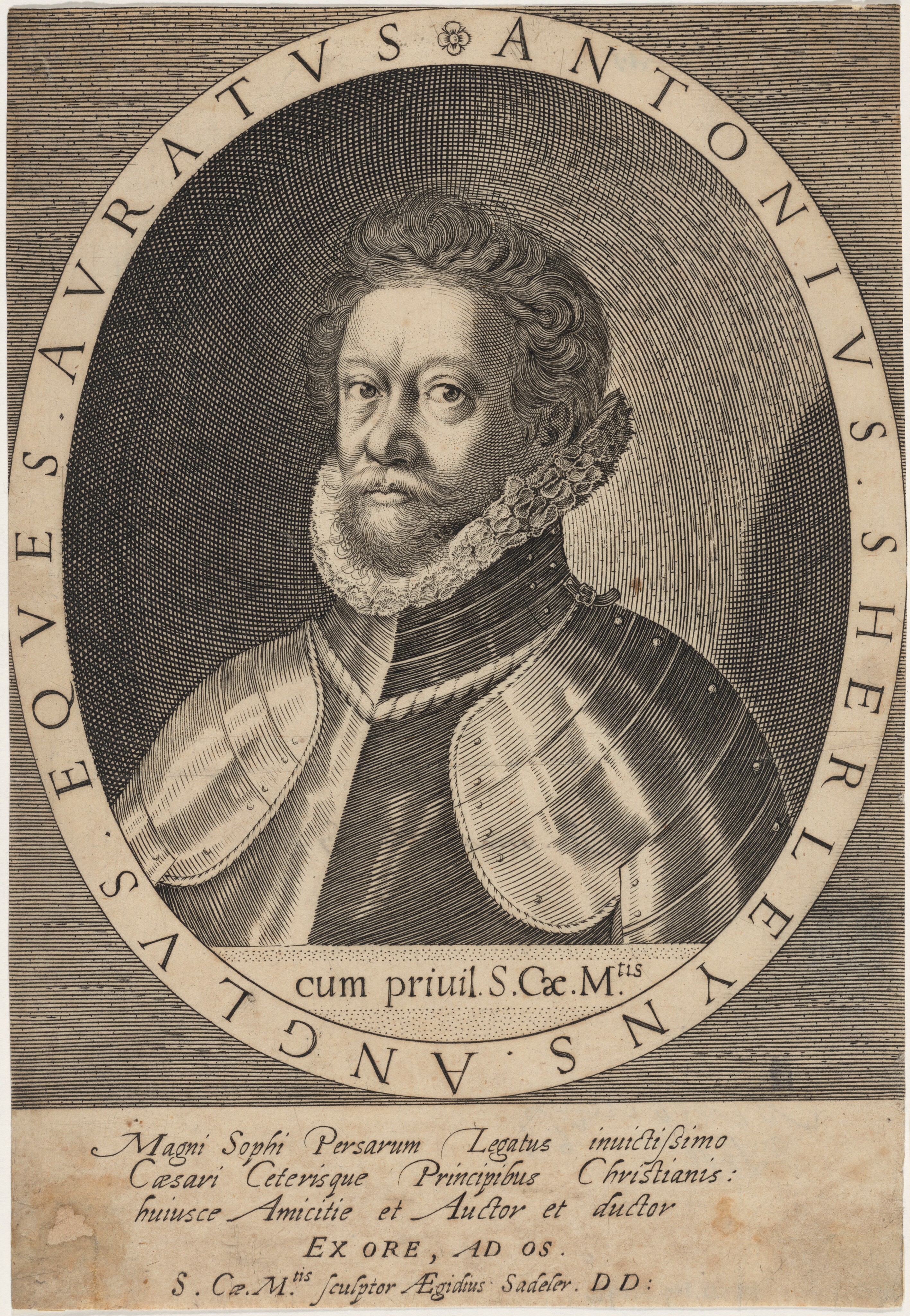Sir Anthony Shirley by Aegidius Sadeler II