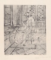 Mia madre che lavora [My Mother Working], Umberto Boccioni, 1907