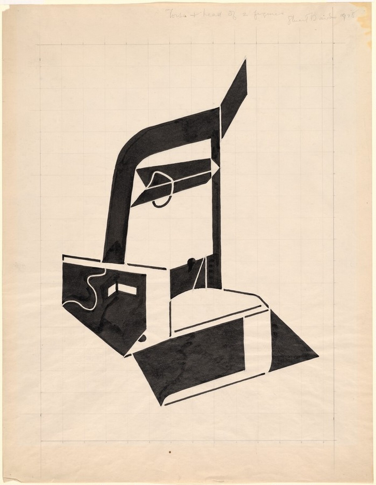 Torso and Head of Two Figures