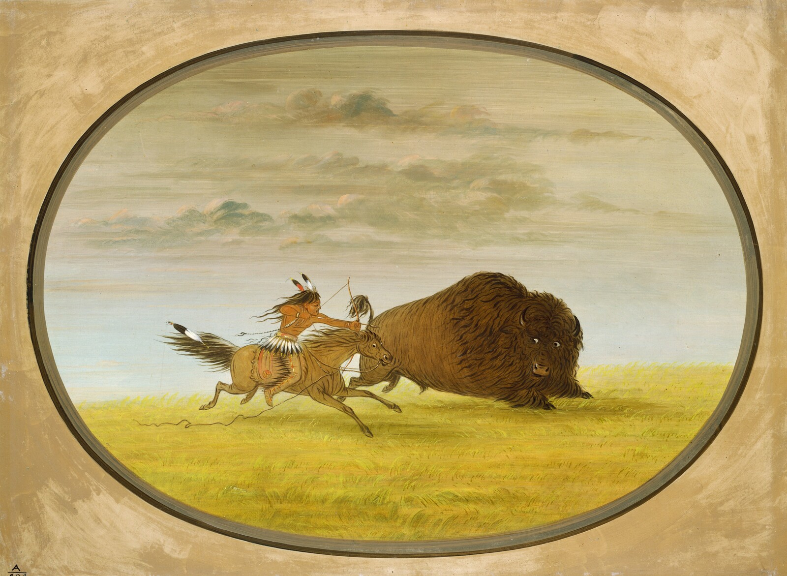 Buffalo Chase, George Catlin, 1861/1869