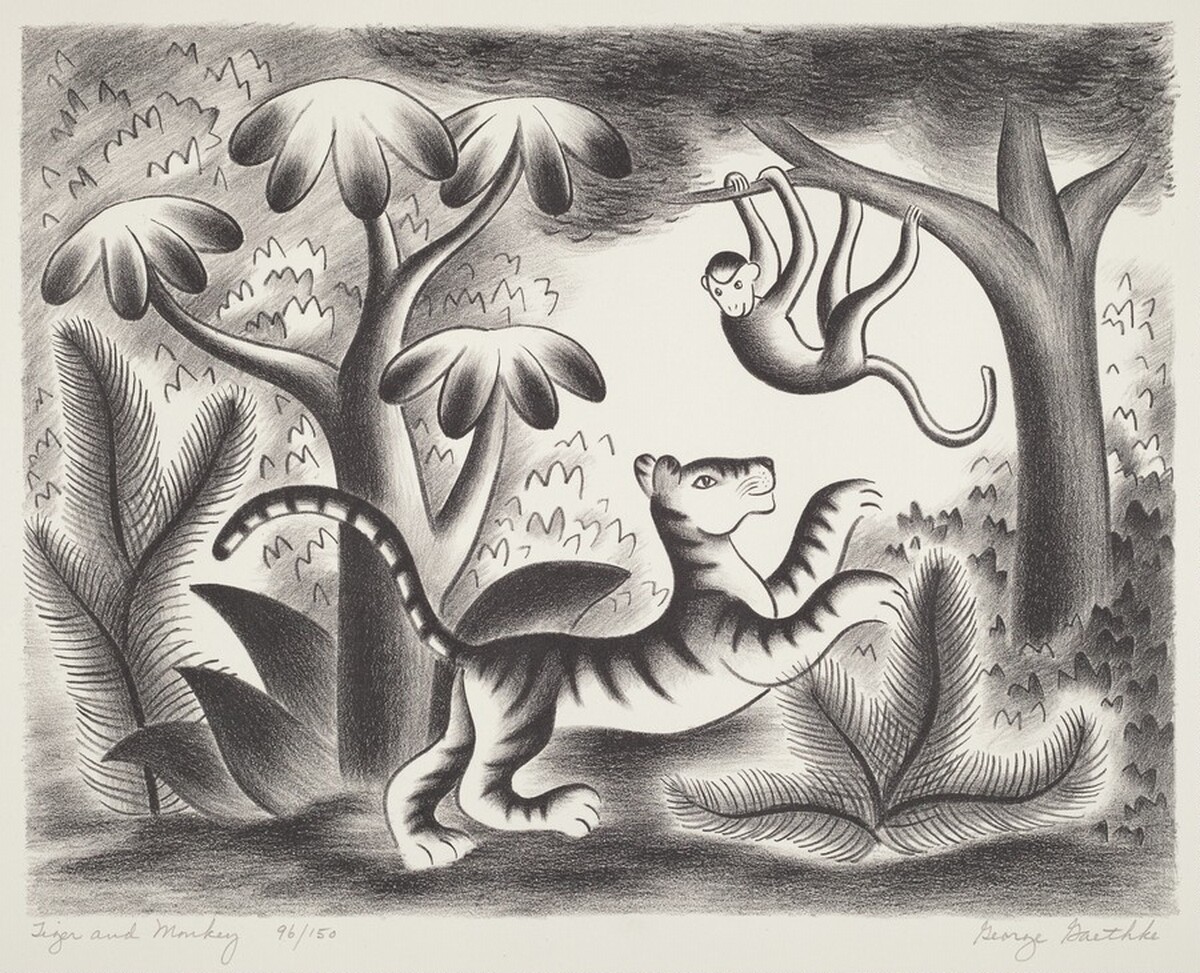 Tiger and Monkey