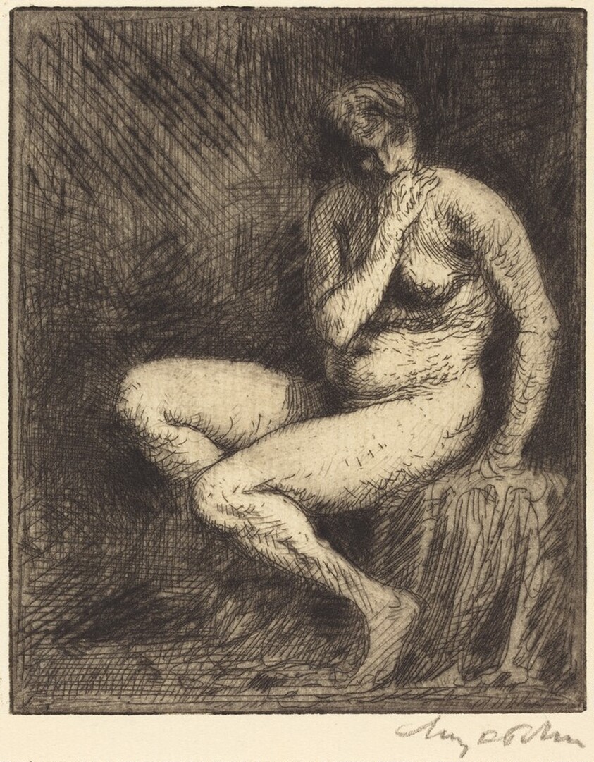 Nude Seated: Interior