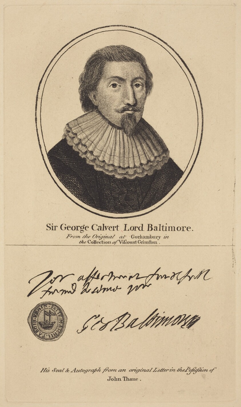 Sir George Calvert, Lord Baltimore