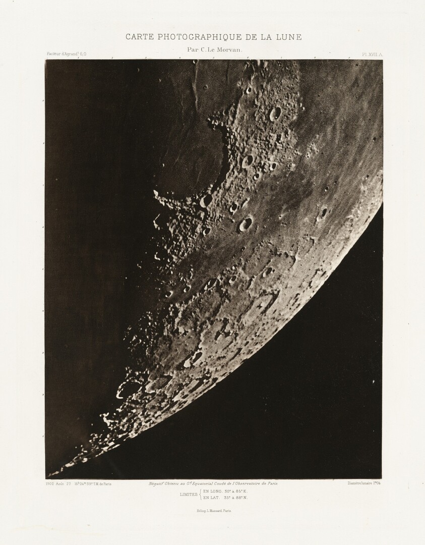 Carte photographique de la lune, planche XVII.A (Photographic Chart of the Moon, plate XVII.A)