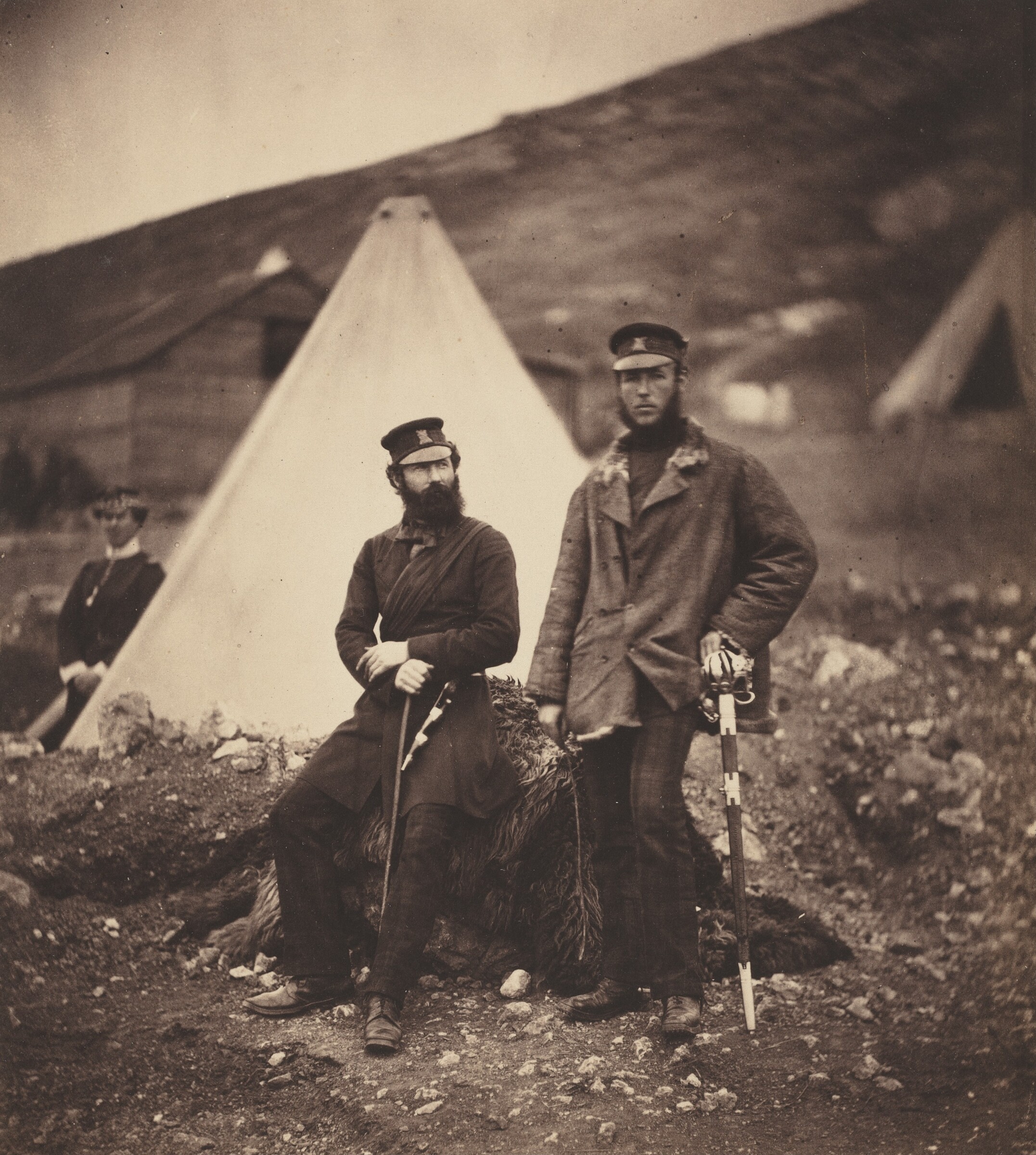 Captain Graham and Captain MacLeod, 42nd Regiment, Roger Fenton, 1855, printed 1856