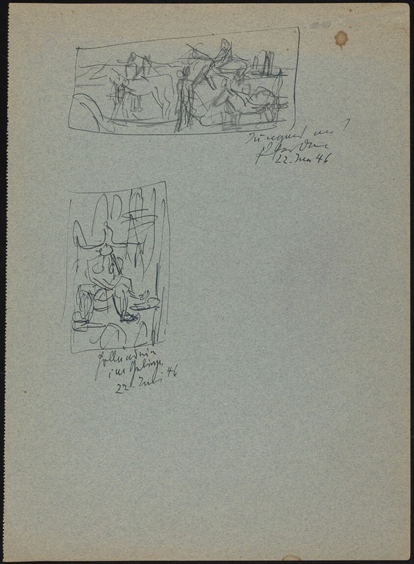 Two Sketches of Unidentified Subjects