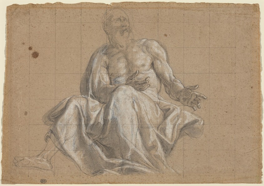 An Elderly Man in Classical Drapery