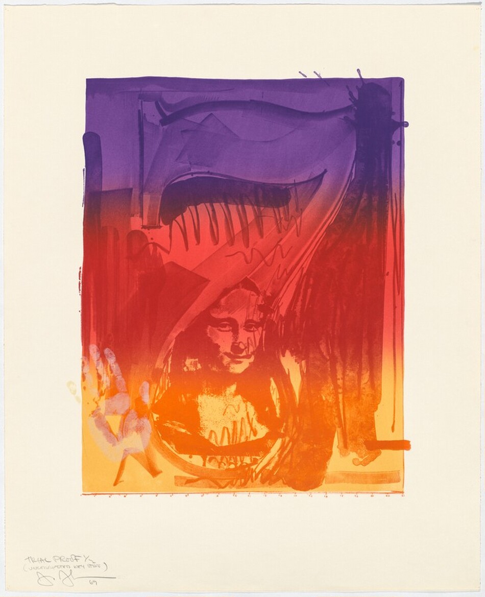 6 from 0-9 (Black) by Jasper Johns, Universal Limited Art