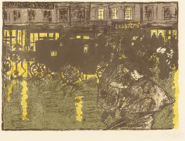 The Street at Night in the Rain