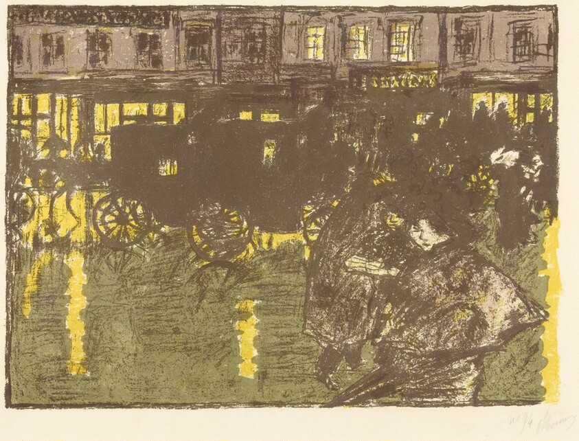 The Street at Night in the Rain