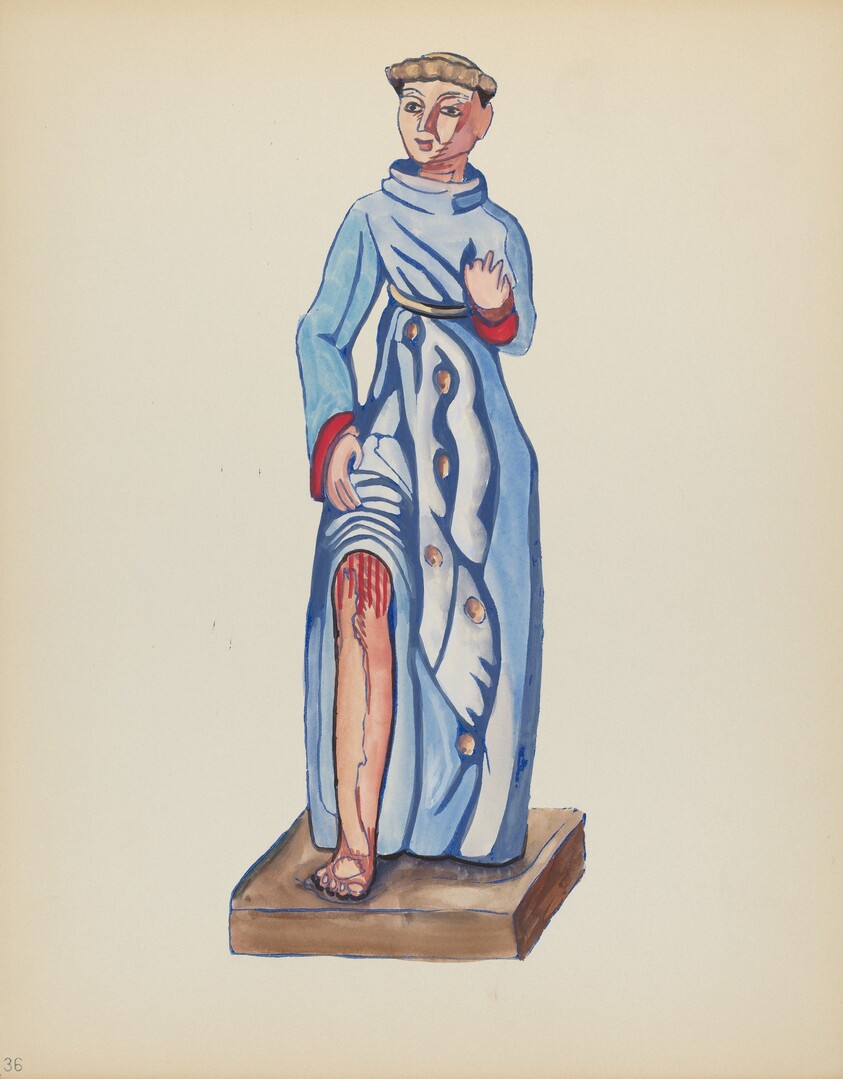 Plate 36: Saint Roch: From Portfolio "Spanish Colonial Designs of New Mexico"
