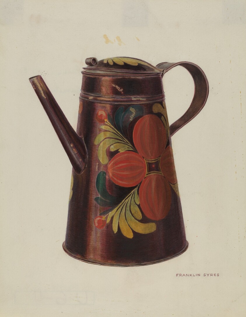 Toleware Tin Teapot