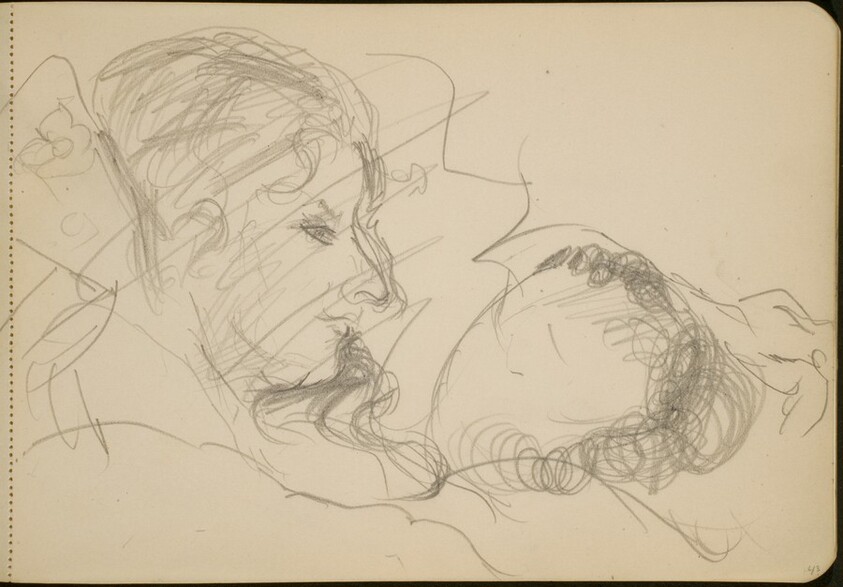 Frau und männlicher Hinterkopf  (Woman and the Back of a Man's Head) [p. 43]