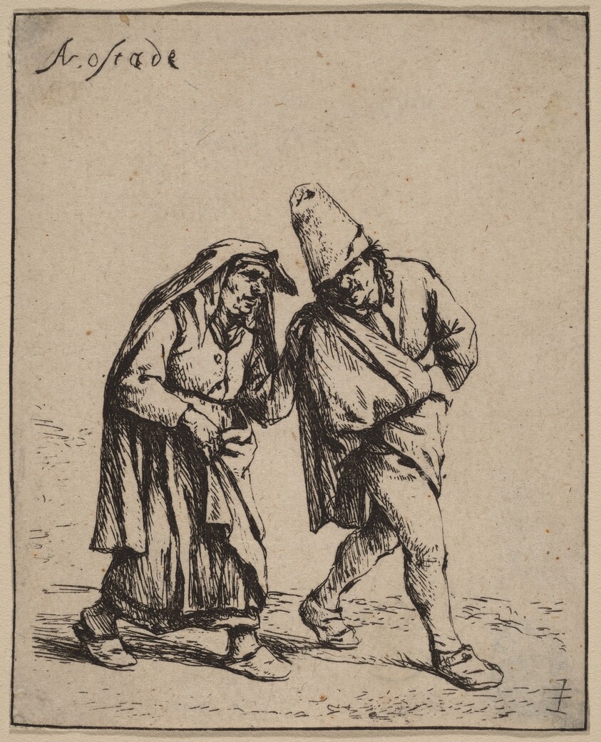 Peasant Couple Walking