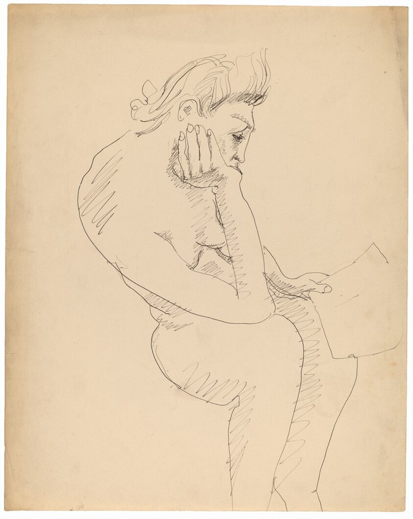 Seated Figure Reading