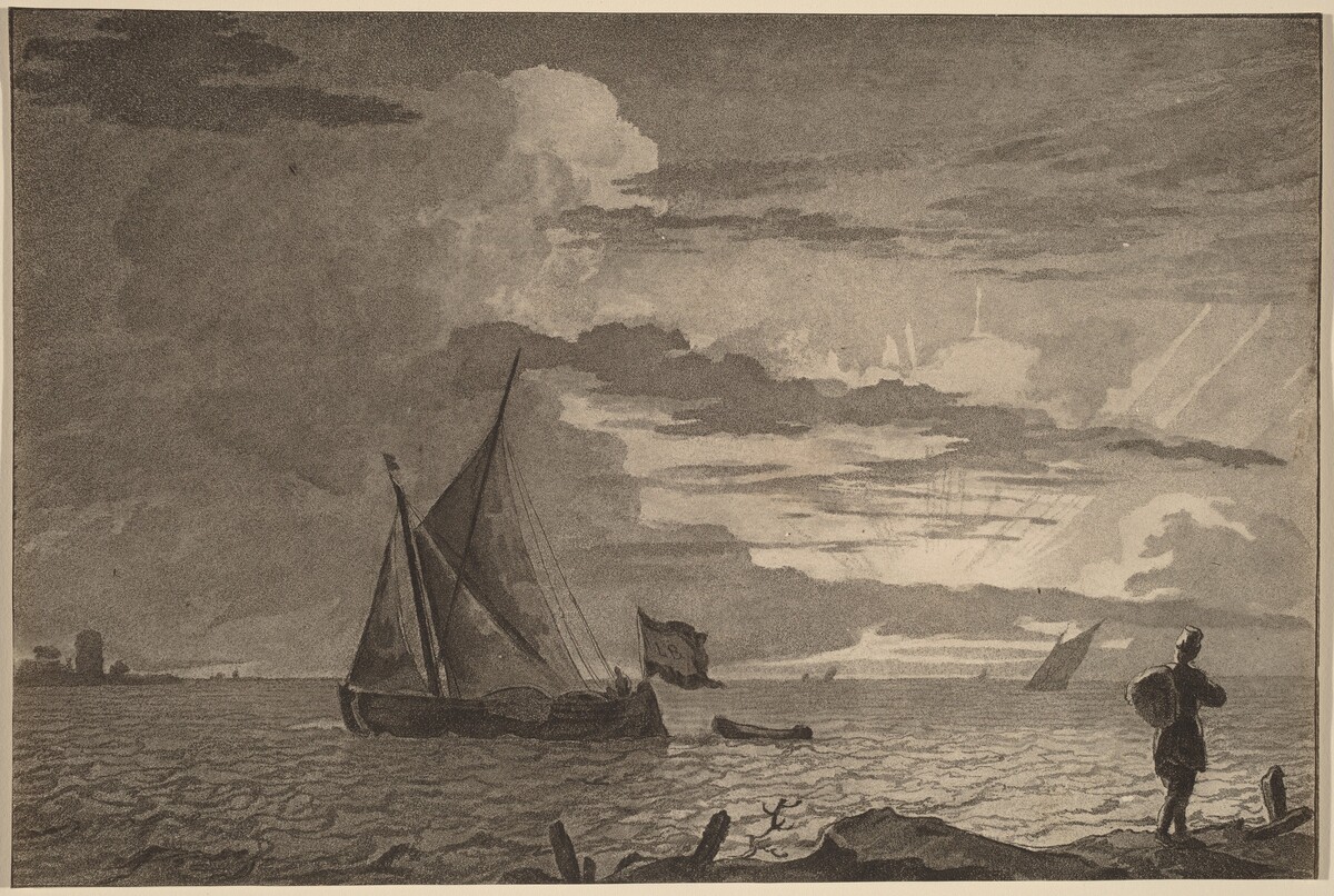 Fisherman with Pack over His Shoulder