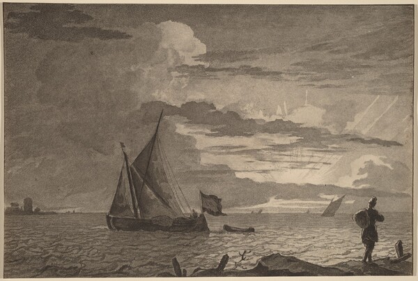 Fisherman with Pack over His Shoulder