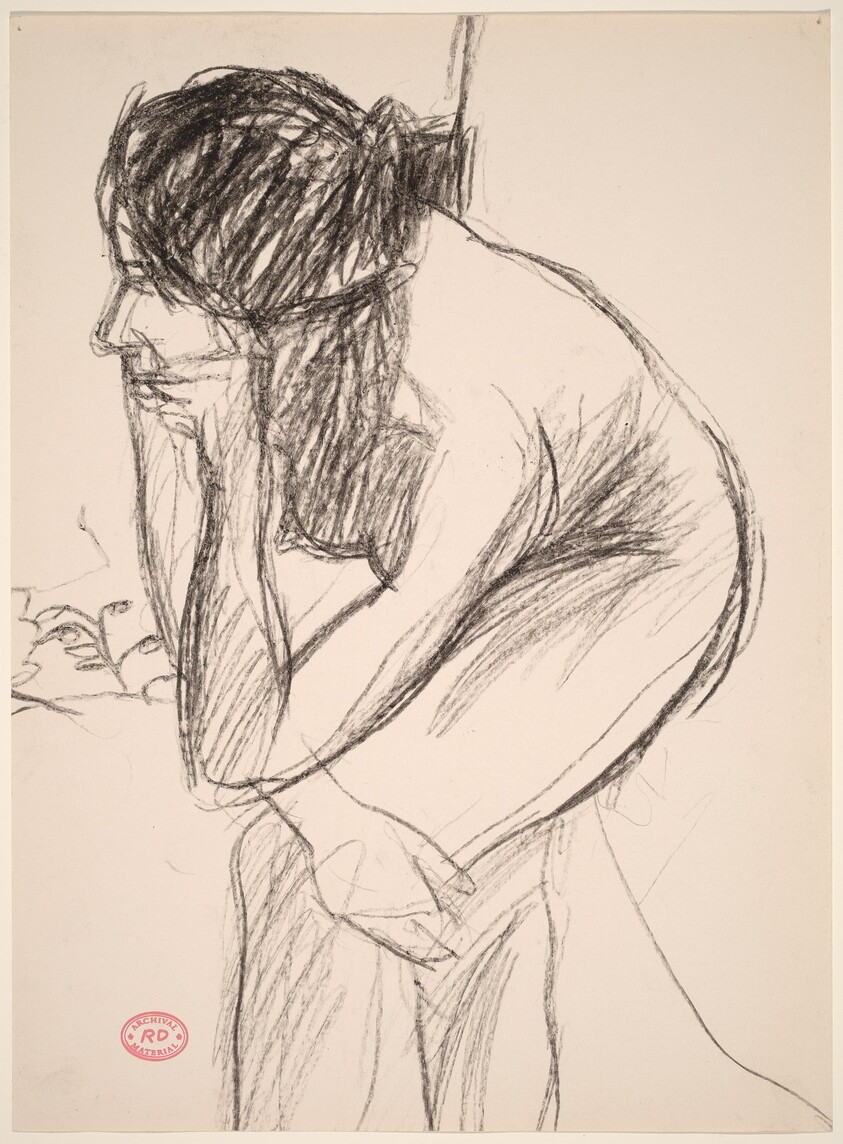 Untitled [nude resting her elbow on her left knee]