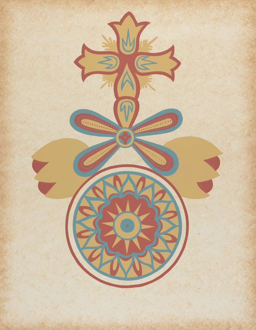 Santa Barbara Mission Doorway Design from the portfolio "Decorative Art of Spanish California"