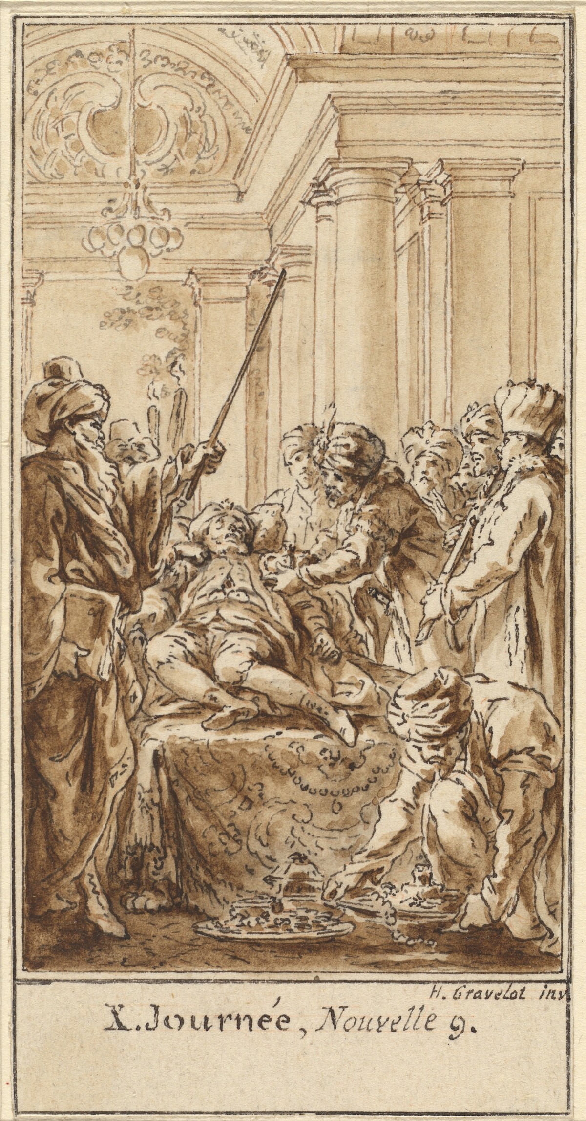Tenth Day, Ninth Story: Saladin Bestows Rich Gifts on the Sleeping Torello