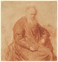 Seated Old Man, Rembrandt van Rijn, 1630