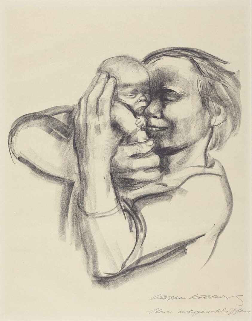 Mother Pressing Infant to Her Face III (Mutter, Saugling an ihr Gesicht Druckend III)