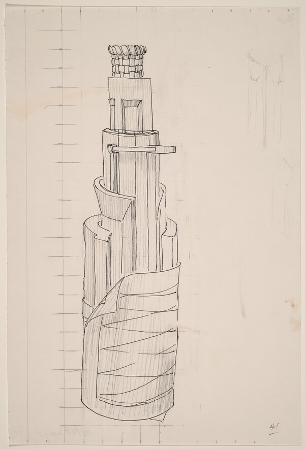 Basket, Table, Door, Window, Mirror, Rug #42 [recto]