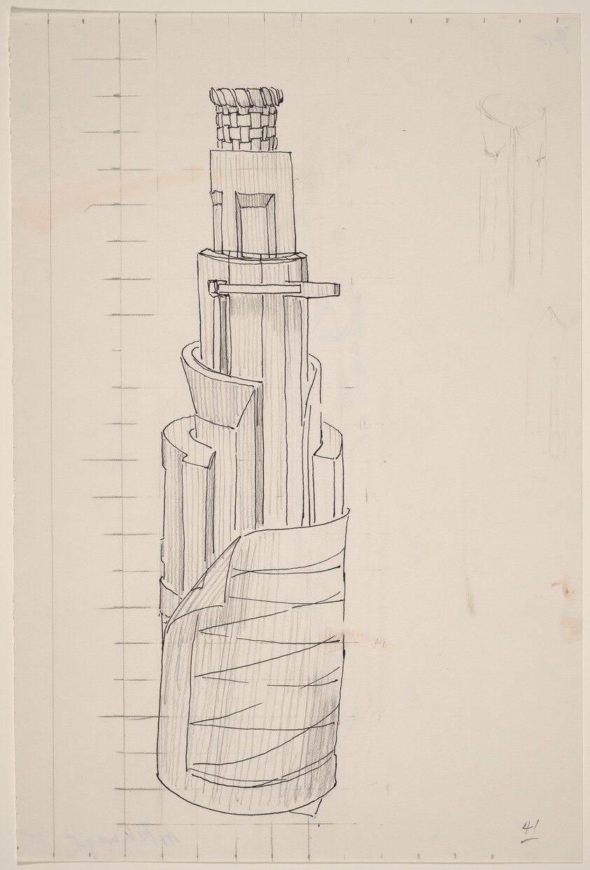 Basket, Table, Door, Window, Mirror, Rug #42 [recto]