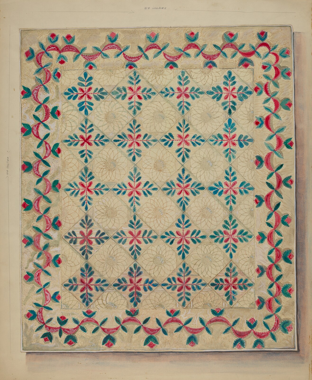 Patchwork Quilt, Ella Josephine Sterling, c. 1936