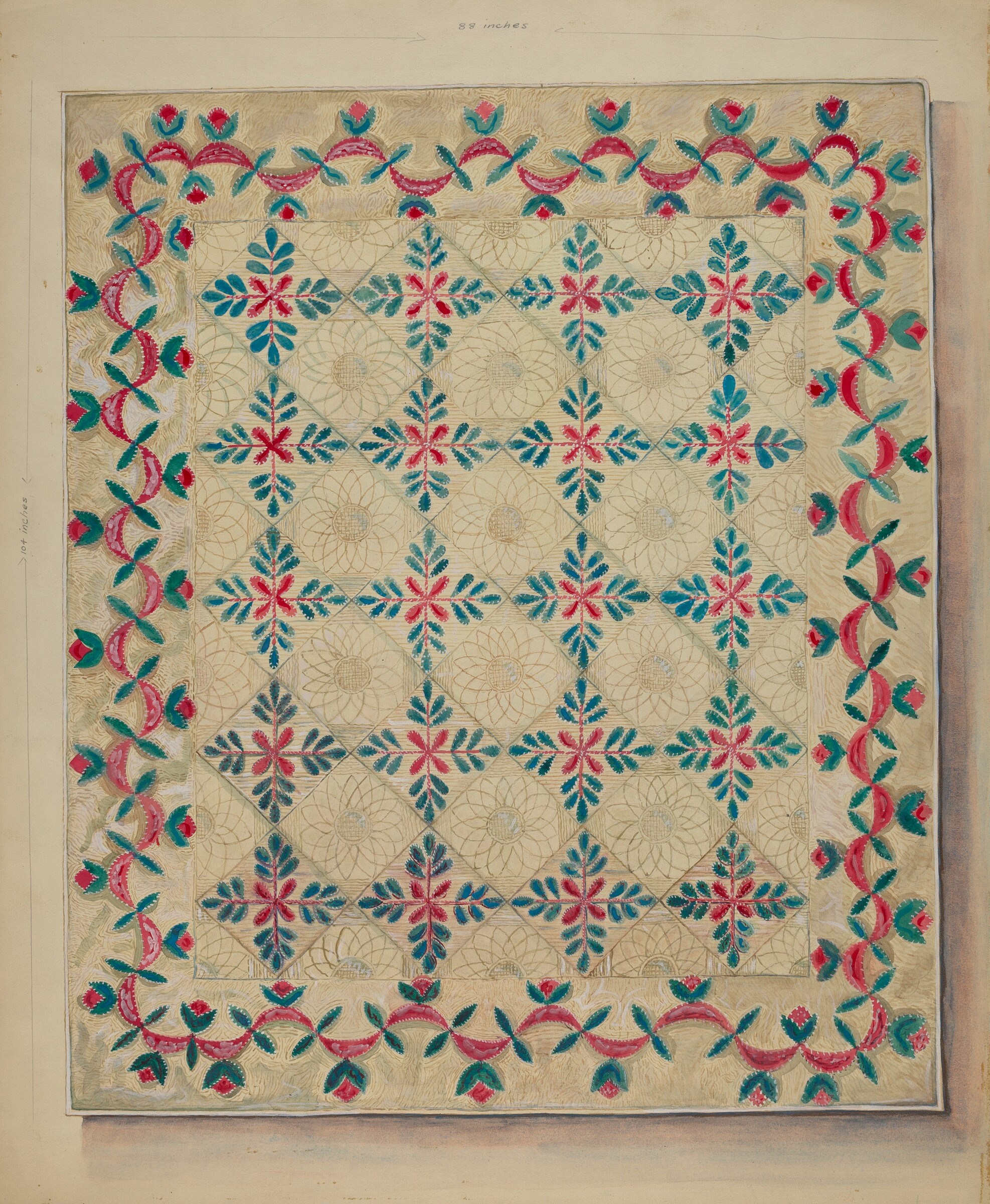 Patchwork Quilt, Ella Josephine Sterling, c. 1936