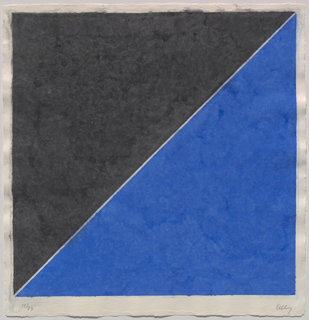 Colored Paper Image XV (Dark Gray and Blue)
