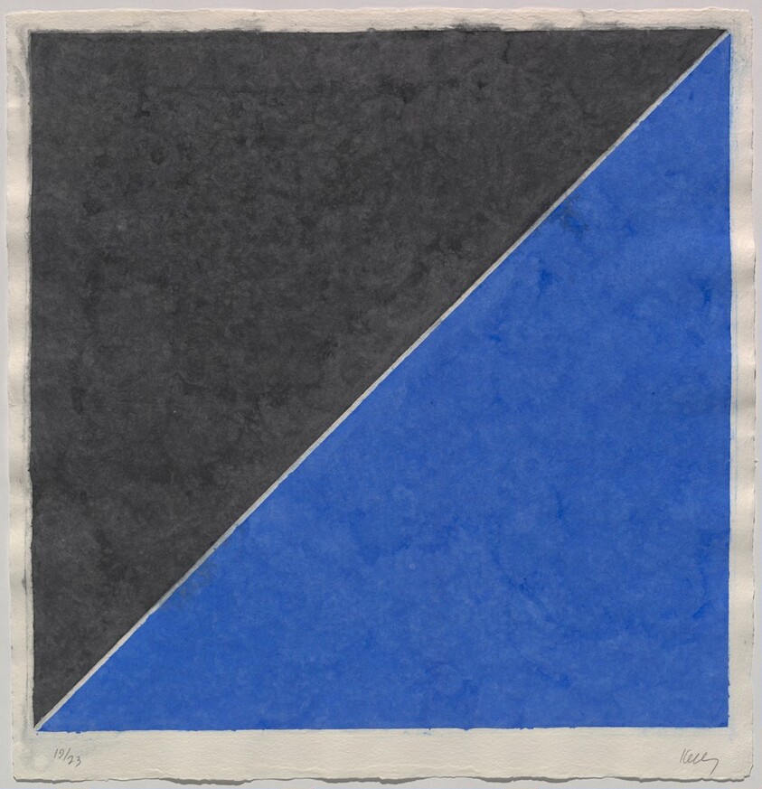 Colored Paper Image XV (Dark Gray and Blue)