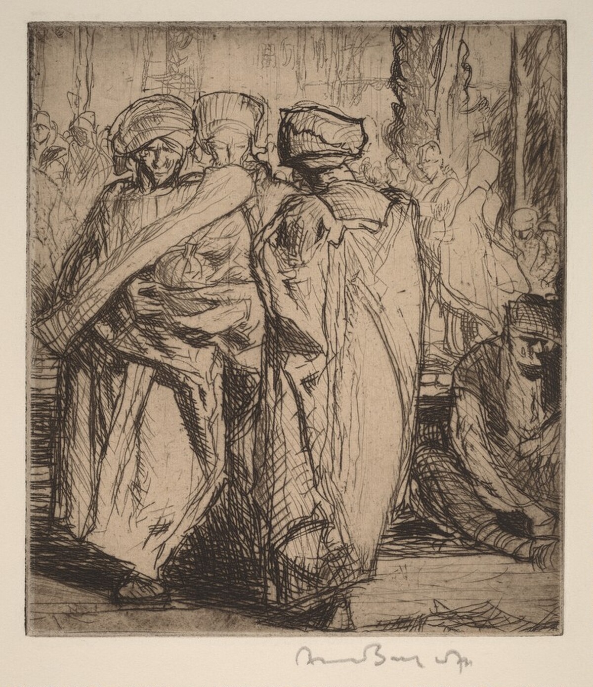 Middle Eastern Market Scene