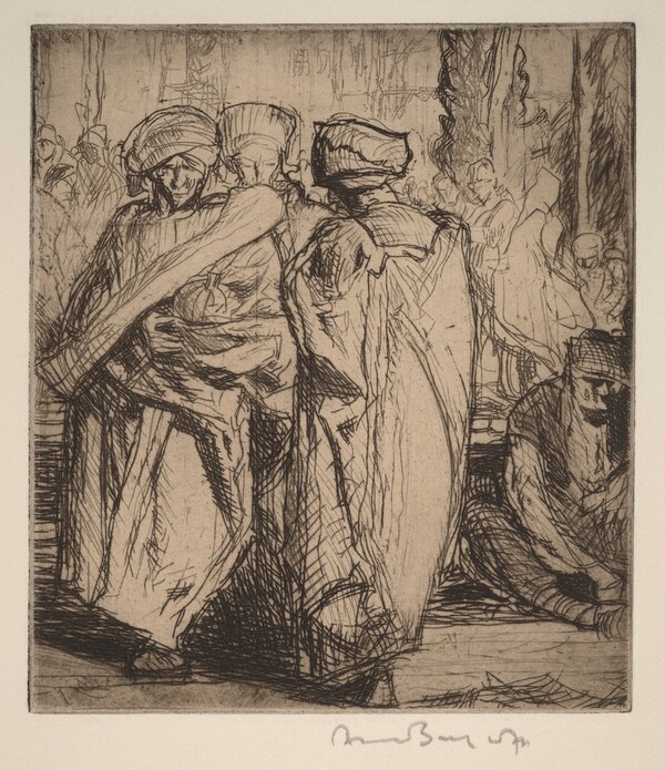 Middle Eastern Market Scene