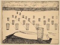 Beach with Trash Cans, Ralston Crawford, 1939