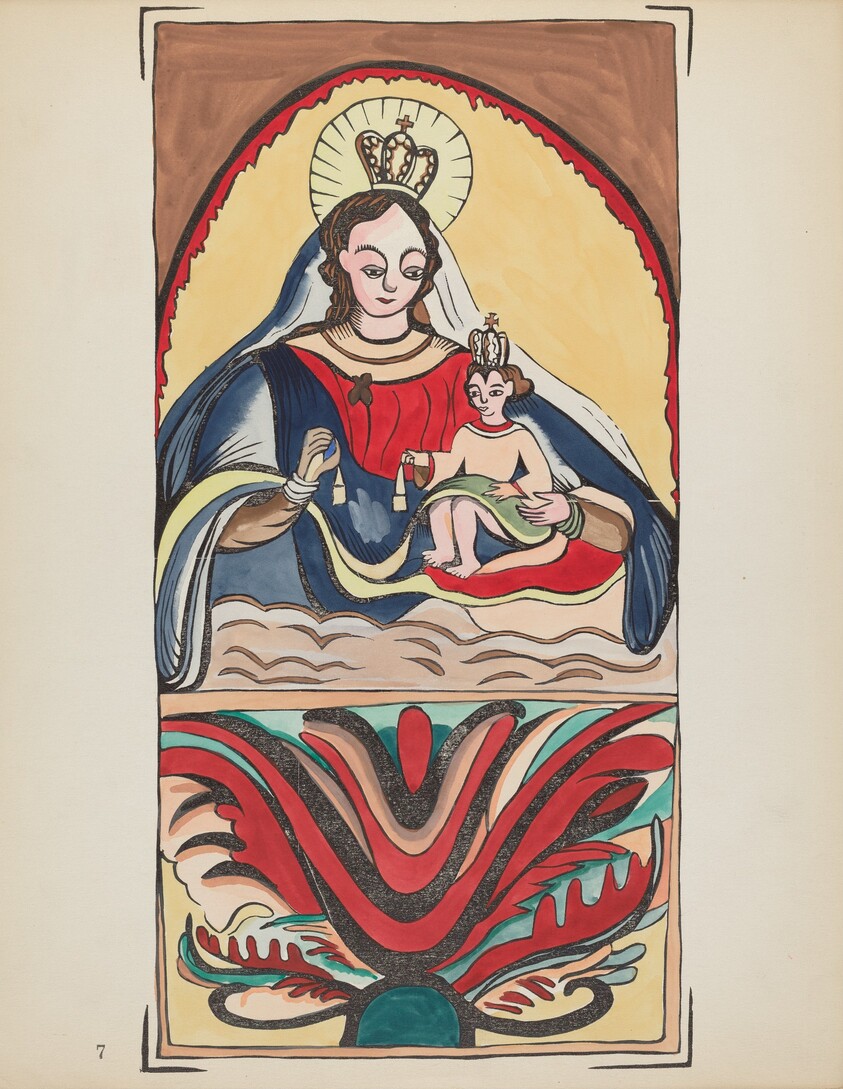 Plate 7: Our Lady of Mt. Carmel: From Portfolio "Spanish Colonial Designs of New Mexico"