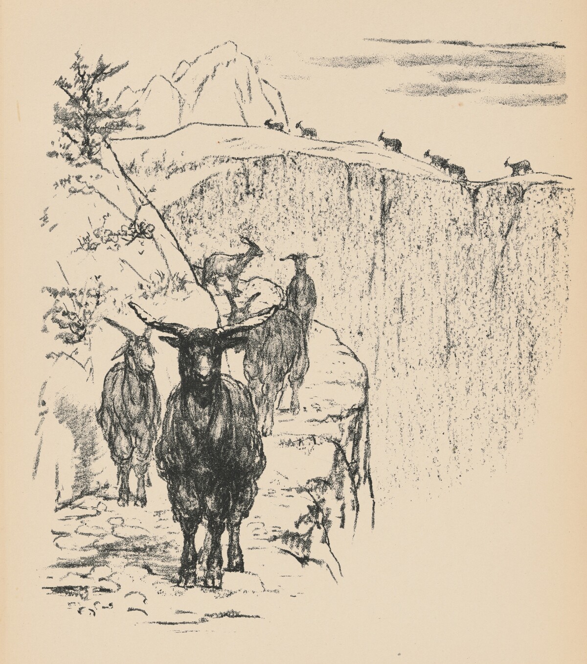 Ziegen (Goats) from Deutsche Graphiker der Gegenwart (German Printmakers of Our Time)