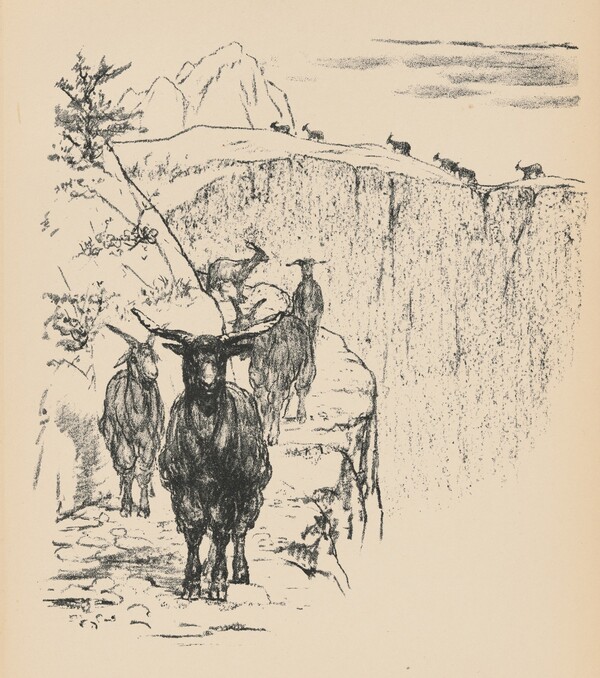 Ziegen (Goats) from Deutsche Graphiker der Gegenwart (German Printmakers of Our Time)