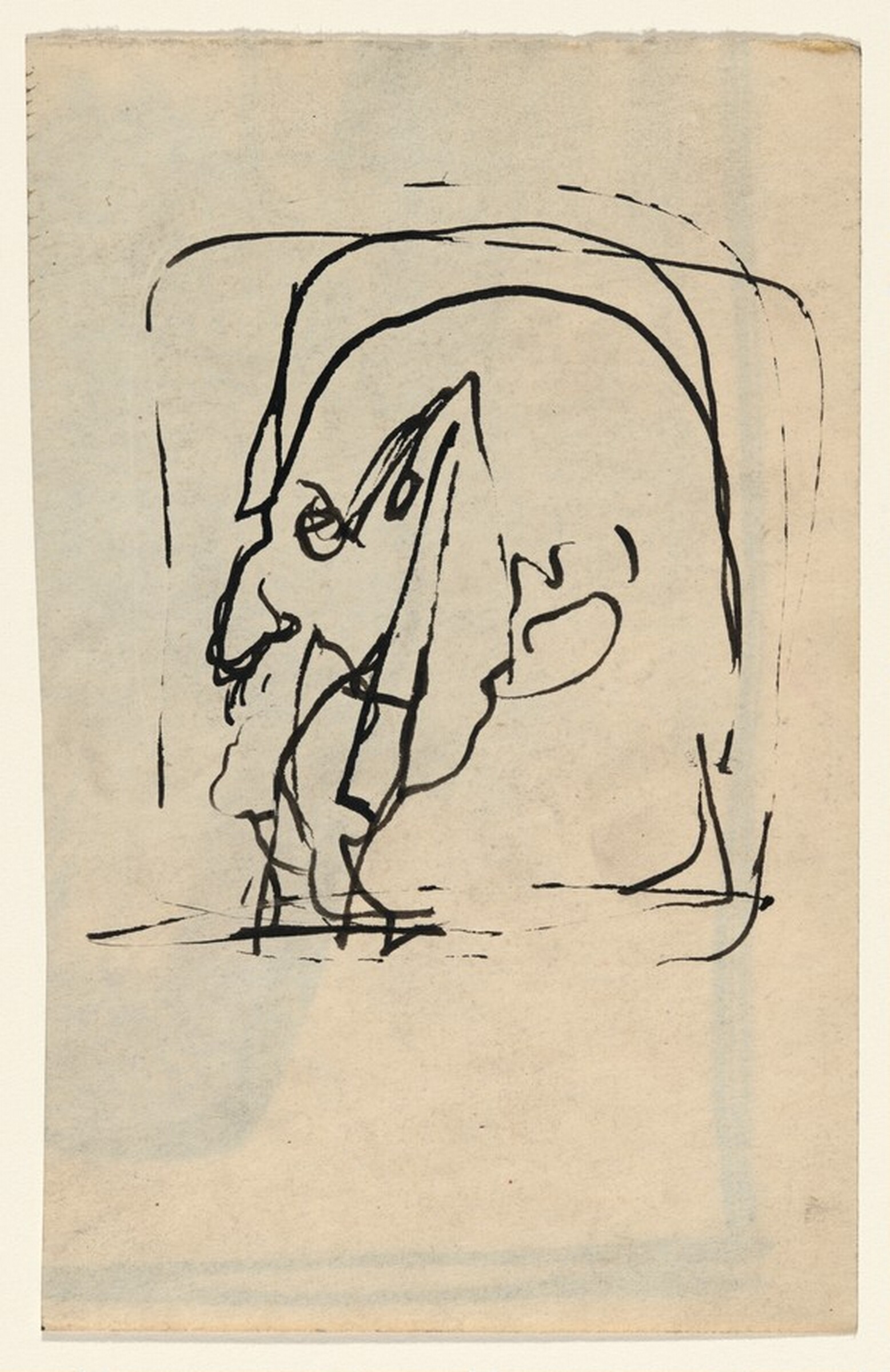 Profile of Man, Franz Kline, c. 1940
