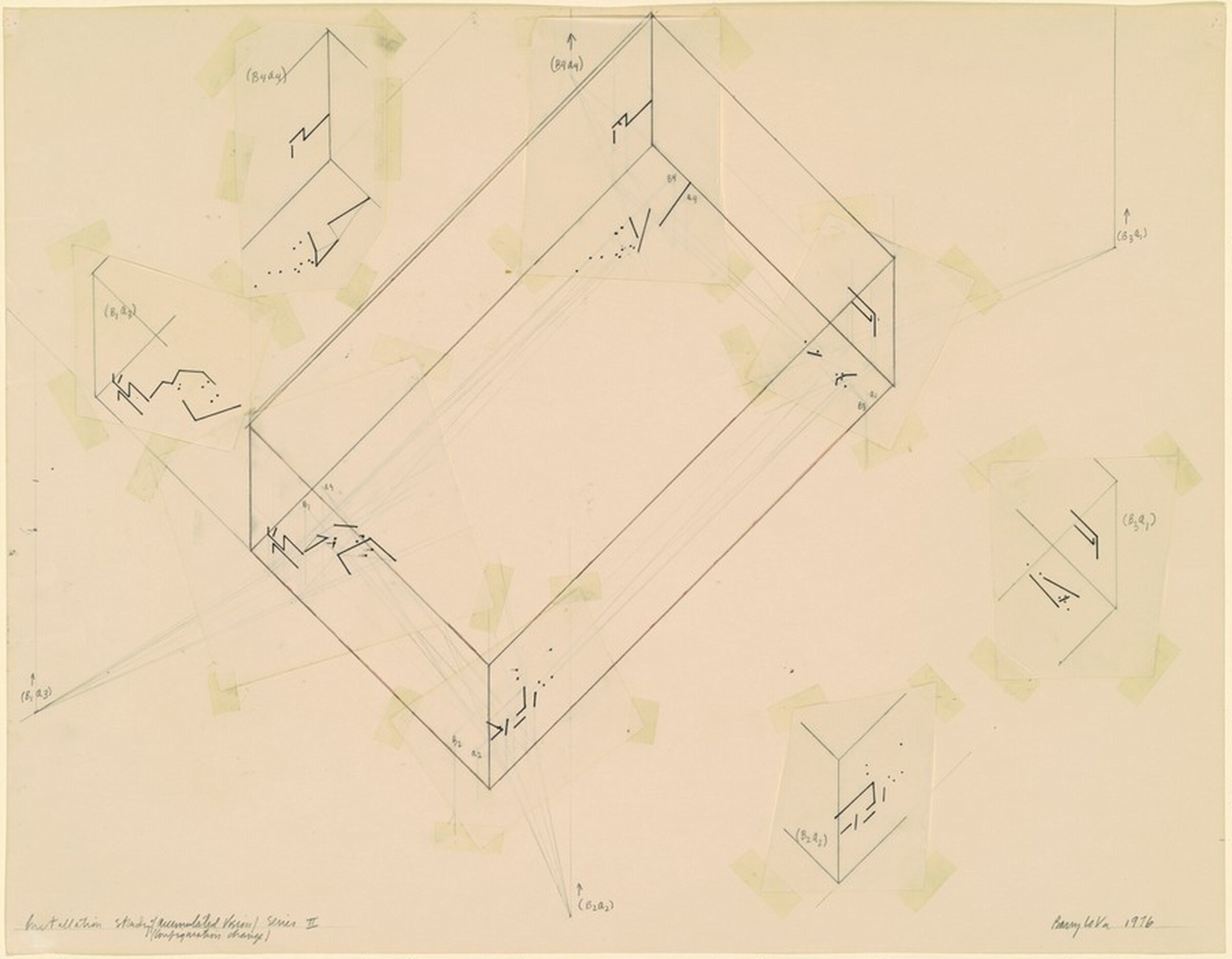 Study for "Accumulated Vision, Series II", Barry Le Va, 1976