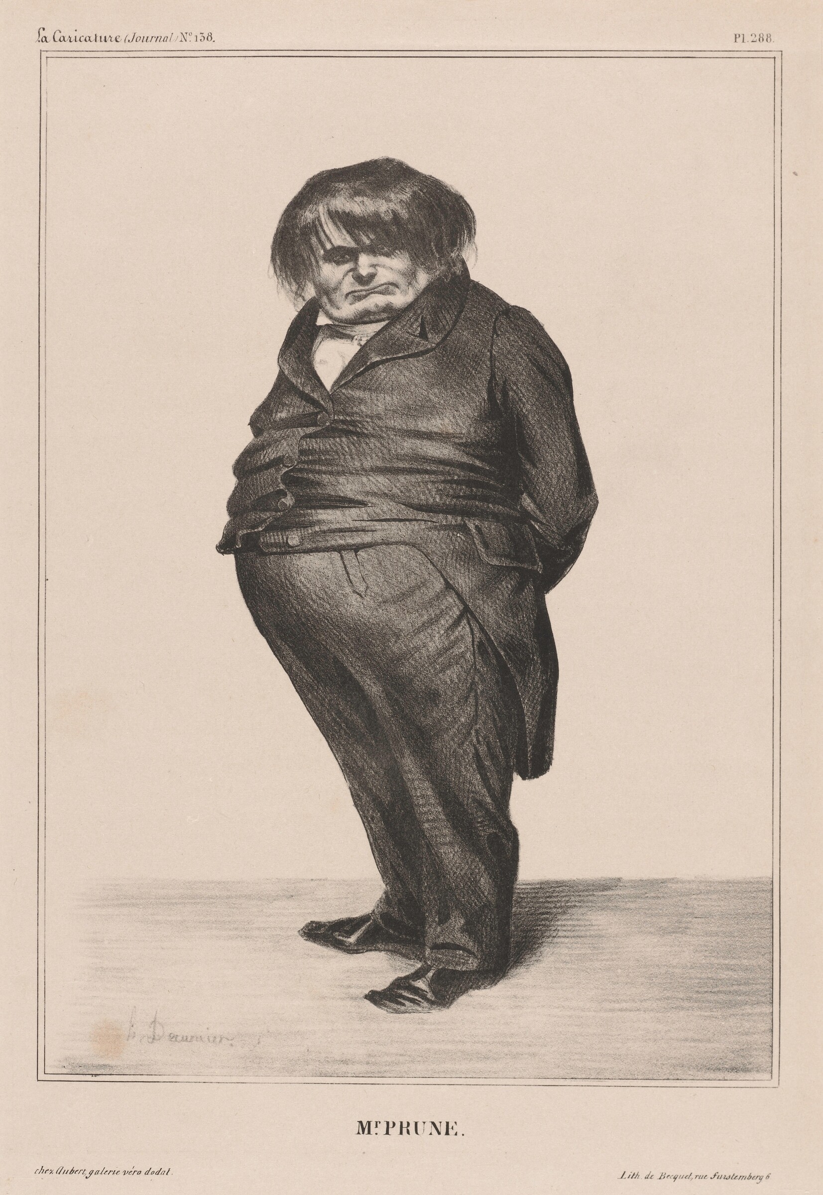 Docteur Prunelle, Honoré Daumier, 1833