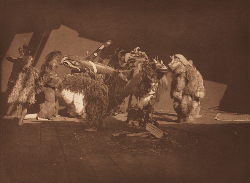 Group of Winter Dancers - Qágyuhl [Plate 348]